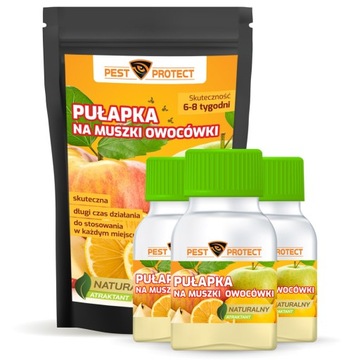 PUŁAPKA NA MUSZKI OWOCÓWKI WABIĄCA PŁYN 3x 15ML