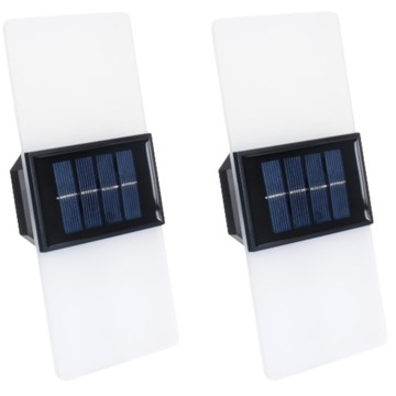 2x Kinkiet Solarny Lampka Solarna AKRYL LED Zewnętrzna Wodoodporna Czujnik