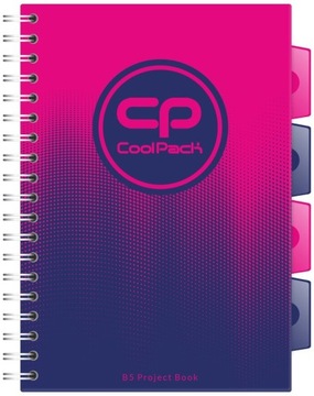 NOTES ZESZYT ze SPIRALĄ z przegrodami B5 Coolpack ZESZYT RÓŻOWO-FIOLETOWY