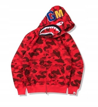 Толстовка Bape Shark kangaroo, зеленая камуфляжная кенгуру, S