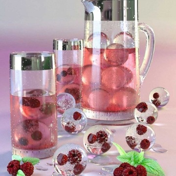 СИЛИКОНОВАЯ ФОРМА ДЛЯ 4 ШАРИКОВ ЛЬДА ДЛЯ НАПИТКОВ