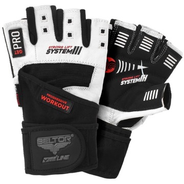 ПЕРЧАТКИ BELTOR ДЛЯ ТРЕНАЖЕРНЫХ ЗАЛ STRONG LIFT SYSTEM 3 С НАКЛАДКОЙ РАЗМЕР S