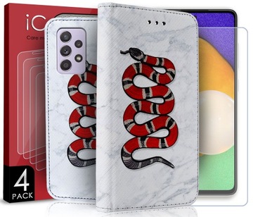 ETUI DO GALAXY A52 A52S 5G WZORY + SZKŁO 4SZT