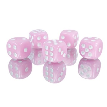 НАБОР ИЗ 10 КОСТИКОВ ДЛЯ РПГ D6 РОЗОВЫЕ КОСТИ 1,1 СМ