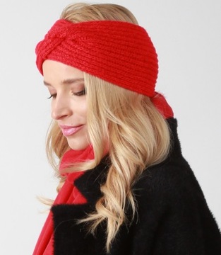 Зимняя повязка на голову Red Soft O2