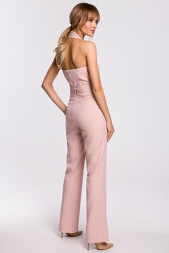 ЭЛЕГАНТНЫЙ ЖЕНСКИЙ ДЖЕМПАЛ, ЖЕНСТВЕННЫЙ, ГЛАДКИЙ, ДЛИННЫЕ, ПУДРОВЫЙ, XL 42