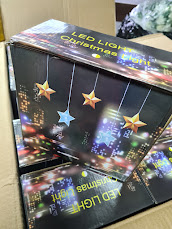 Световая завеса со светодиодными лампами на батарейках STARS