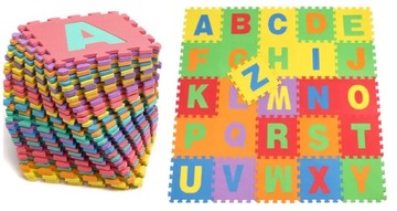 GRUBA MATA PIANKOWA PUZZLE PIANKOWE ALFABET XXL 26 szt. GRUBE PUZZLE EVA
