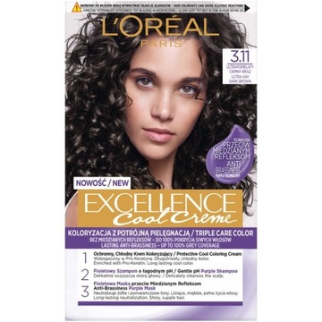 LOREAL Excellence farba do włosów 3.11 C.Brąz