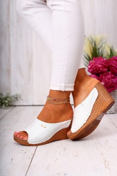 ЖЕНСКИЕ ЛЕГКИЕ, УДОБНЫЕ, ВЫСОКИЕ КОЖАНЫЕ ШЛЕПАНЦЫ