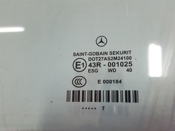 MERCEDES E TŘÍDA W211 FACELIFT 07R SKLO (OKNO) DVEŘE LEVÝ PŘEDNÍ