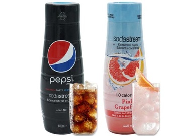 2x СИРОП КОНЦЕНТРАТА С НУЛЕМ САХАРА ДЛЯ НАСЫЩЕННОГО НАПИТКА SODASTREAM 9 Л, 440 мл