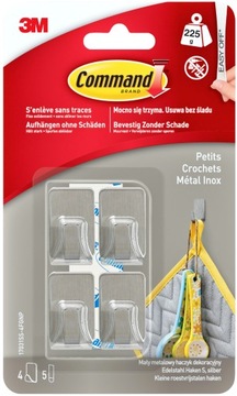 Haczyki COMMAND METALOWE 4 SZT 17031SS INOX