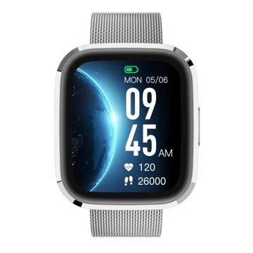 ZEGAREK Smartwatch Garett GRC STYLE Srebrny, Stalowy KROKI PULS TRENING