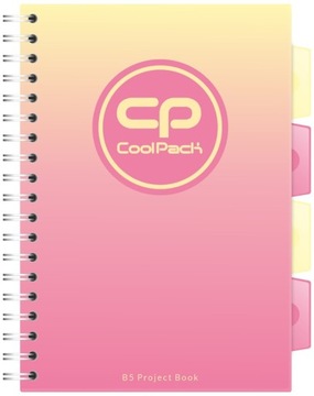 Coolpack PASTELOWY KOŁOZESZYT KOŁONOTES B5 z przegrodami z PRZEKŁADKAMI