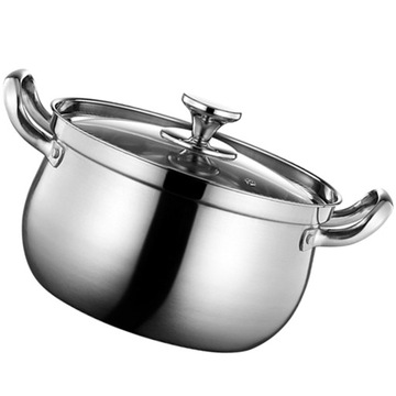 PATELNIE PŁASKA PATELNIA ZE STALI NIERDZEWNEJ MAKARON DO ZUP