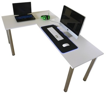 Угловой компьютерный стол Basic Белый