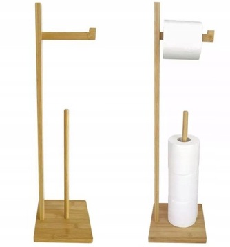 STOJAK Łazienkowy WC na PAPIER TOALETOWY Bambusowy