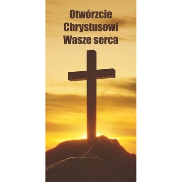 Baner obraz na ołtarz na procesję dekoracja BOŻE CIAŁO 2x1m 26