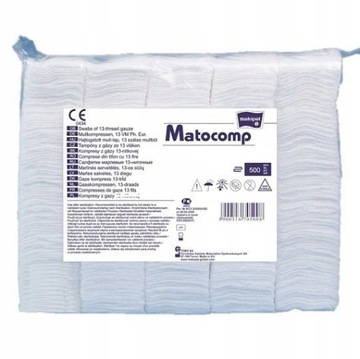Matopat kompresy z gazy niejałowe 9x9cm 13N 12W