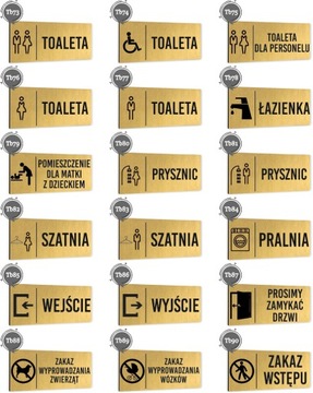 Дверная табличка для туалета ЖЕНСКИЙ И МУЖСКОЙ ТУАЛЕТ Информационная пиктограмма Алюминий