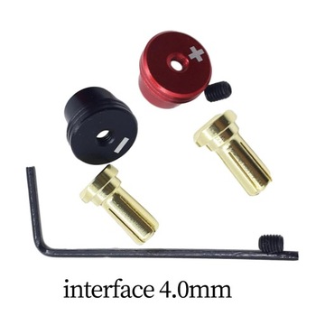 2x Adapter złącza męskiego Części zamienne Czerwony i czarny RC Banan 4,0