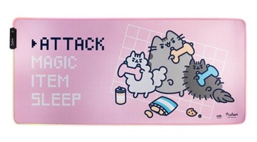 Игровой настольный коврик Pusheen XXL со светодиодной подсветкой (90 x 40 см)