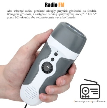 Многофункциональный фонарик Power Bank с генератором.