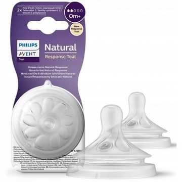 AVENT NATURAL RESPONSE SMOCZEK ANTYKOLKOWY DO BUTELKI 2szt 0m -SCY962/02