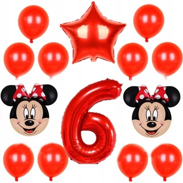 BALONY URODZINOWE MYSZKI MINNIE ZESTAW - sanxing 6