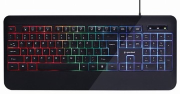 PODŚWIETLANA KLAWIATURA USB RGB SLIM GEMBIRD