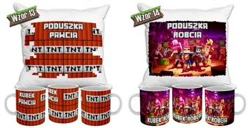 НАБОР ПОДУШЕК ДЛЯ КРУЖКИ MINECRAFT «ИМЯ ВАШЕГО РЕБЕНКА»