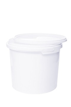 Белое пластиковое ведро объемом 3 литра для ЕДЫ!