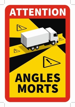 Naklejka naklejki ANGLES MORTS martwe pola Francja 60szt