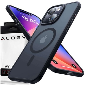 ETUI MAG SAFE SLIM MAT CASE HYBRID ARMOR FUTERAŁ DO APPLE IPHONE 15 CZARNE