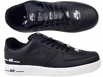 NIKE AIR FORCE 1 '07 LV8 CJ1379 001 BUTY MĘSKIE CZARNE SKÓRZANE