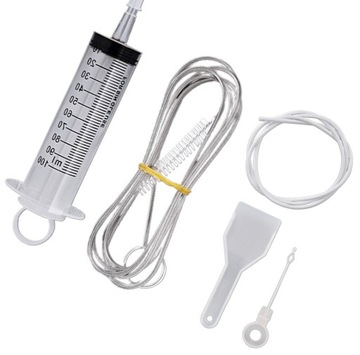 ZESTAW DO CZYSZCZENIA LODÓWKI STRZYKAWKA ODPŁYWU