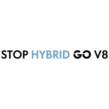 Naklejka STOP HYBRID GO V8 na Szybę Samochód Auto 30cm