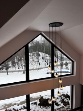 ПОДВЕСНОЙ СВЕТИЛЬНИК ДЛЯ МЕЗЦРУМНОЙ ЧЕРНОЙ ДЛИНОЙ 200 СМ, 6 ЛАМП