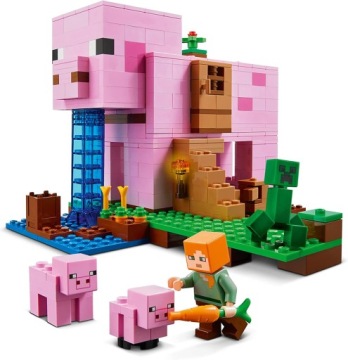 LEGO MINECRAFT 21170 СВИНЬЯ ДОМ ФИГУРКА СВИНЬЯ АЛЕКС СВИНОФЕРМА