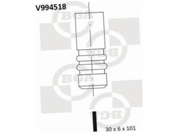 BGA V994518 VENTIL VÝFUKOVÝ