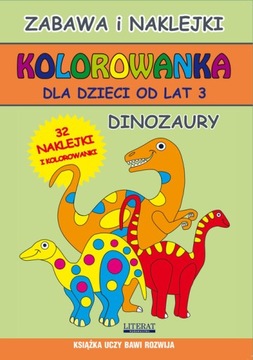 Kolorowanka Dinozaury z naklejkami