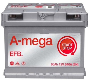 Akumulator AMEGA EFB Start&Stop 12V 60Ah 640A