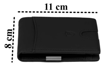 Мужской кошелек RFID Slim Clip, черный чехол