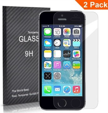 2SZT. SZKŁA HARTOWANE 9H DO IPHONE 5/5S