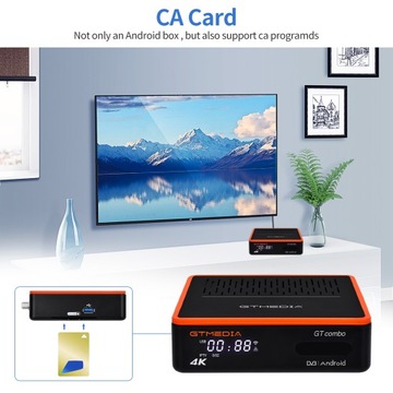 TV BOX DVB-S2/T2 тюнер-декодер GTMEDIA GTcombo 8K 3DAndroid Youtube Netflix