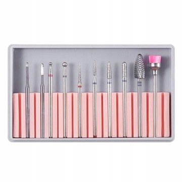 Obcinacz do paznokci, zestaw ściernic, 10 szt.