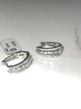 Kolczyki Infinity kółka diamenty 0.70 CT