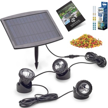 Pontec PondoSolar LED Set 3 комплекта солнечного освещения для пруда + подарки