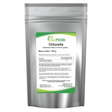 CHLORELLA W PROSZKU PROSZEK NATURALNY 100G SUPERFOOD